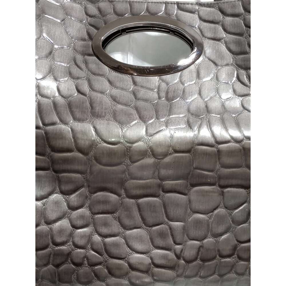 𝅺glamorous Tote liquid Silver Gray Turtle Purse Giraffe Pebble Bag